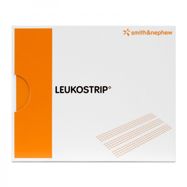 Leukostrip 6,4 mm x 102 mm: strisce adesive porose per la chiusura delle ferite (scatola da 50 bustine da cinque strisce -250 unità-) Leukostrip 6,4 mm x 102 mm: strisce adesive porose per la chiusura delle ferite (scatola da 50 bustine da cinque strisce -250 unità-)